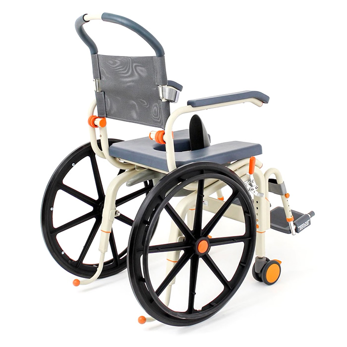 Self Propelled ShowerBuddy,18" wide seat, Shower wheelchair from